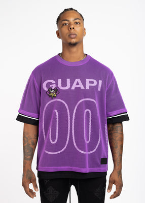 Electric Purple Mesh Football Tee