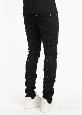 All Black Embellished Denim V2