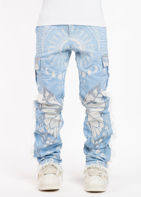 Aqua Blue Tapestry Pant