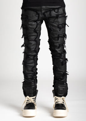 All Black Waxed Denim