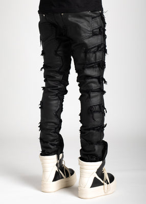 All Black Waxed Denim