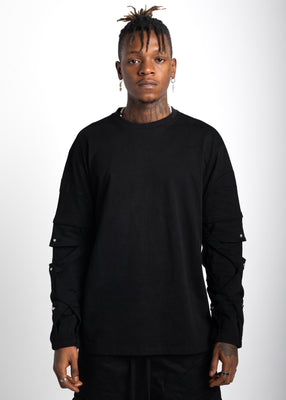 Obsidian Black Long Sleeve Tee