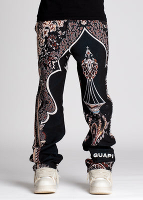 Obsidian Black Persian Tapestry Pants