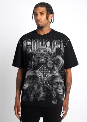 Obsidian Black See No Evil Tee